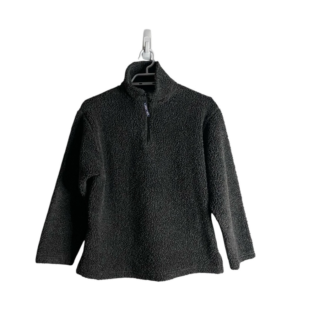 Cherokee Women's Gray Sherpa Fleece 1/4 Zip Pullover